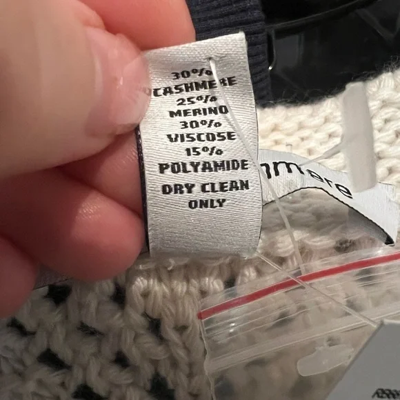 NWT Autumn Cashmere Wool Knit Crochet Dress M - Picture 6 of 9